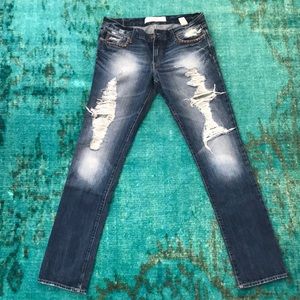 A&F destroyed jeans